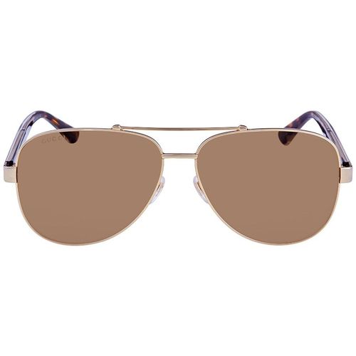 Kính Mát Nam Gucci Brown Aviator Men's Sunglasses GG0528S 008 63
